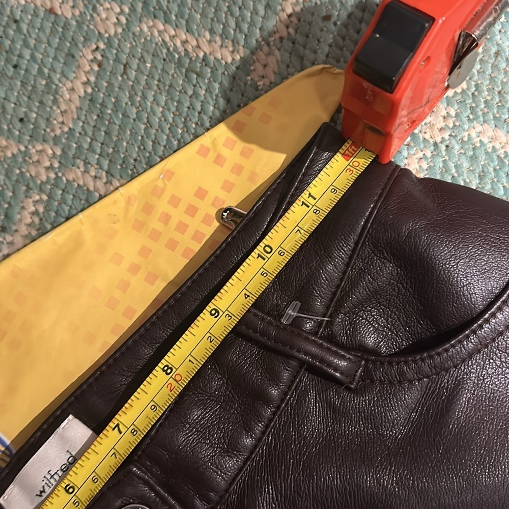 Wilfred Dark faux Leather Pants - Picture 10 of 11